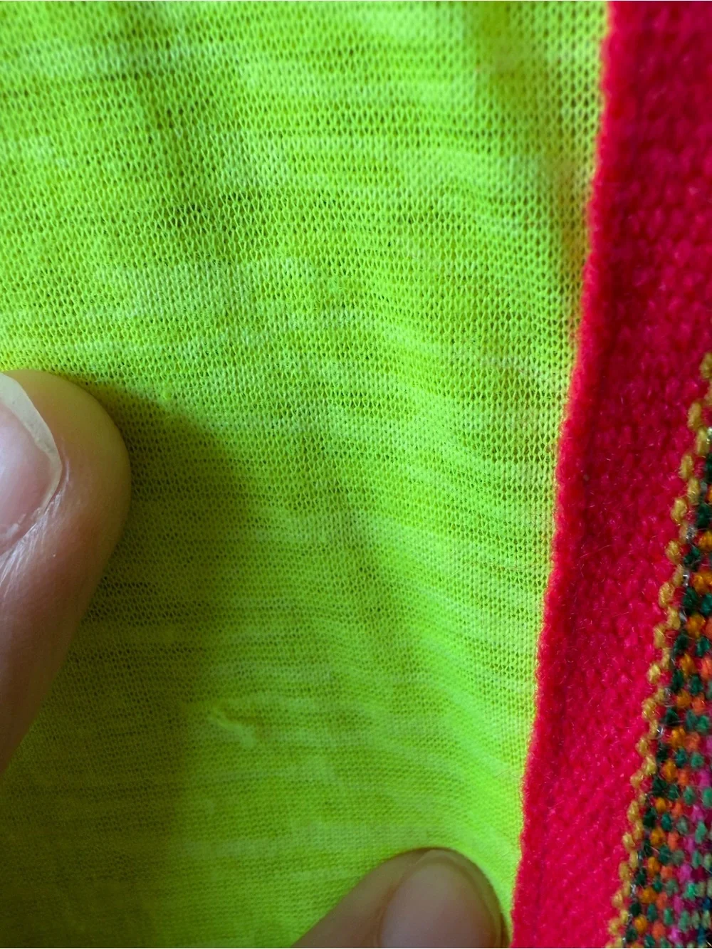 Pitusa Neon Lime Cover-Up with Pink Trim